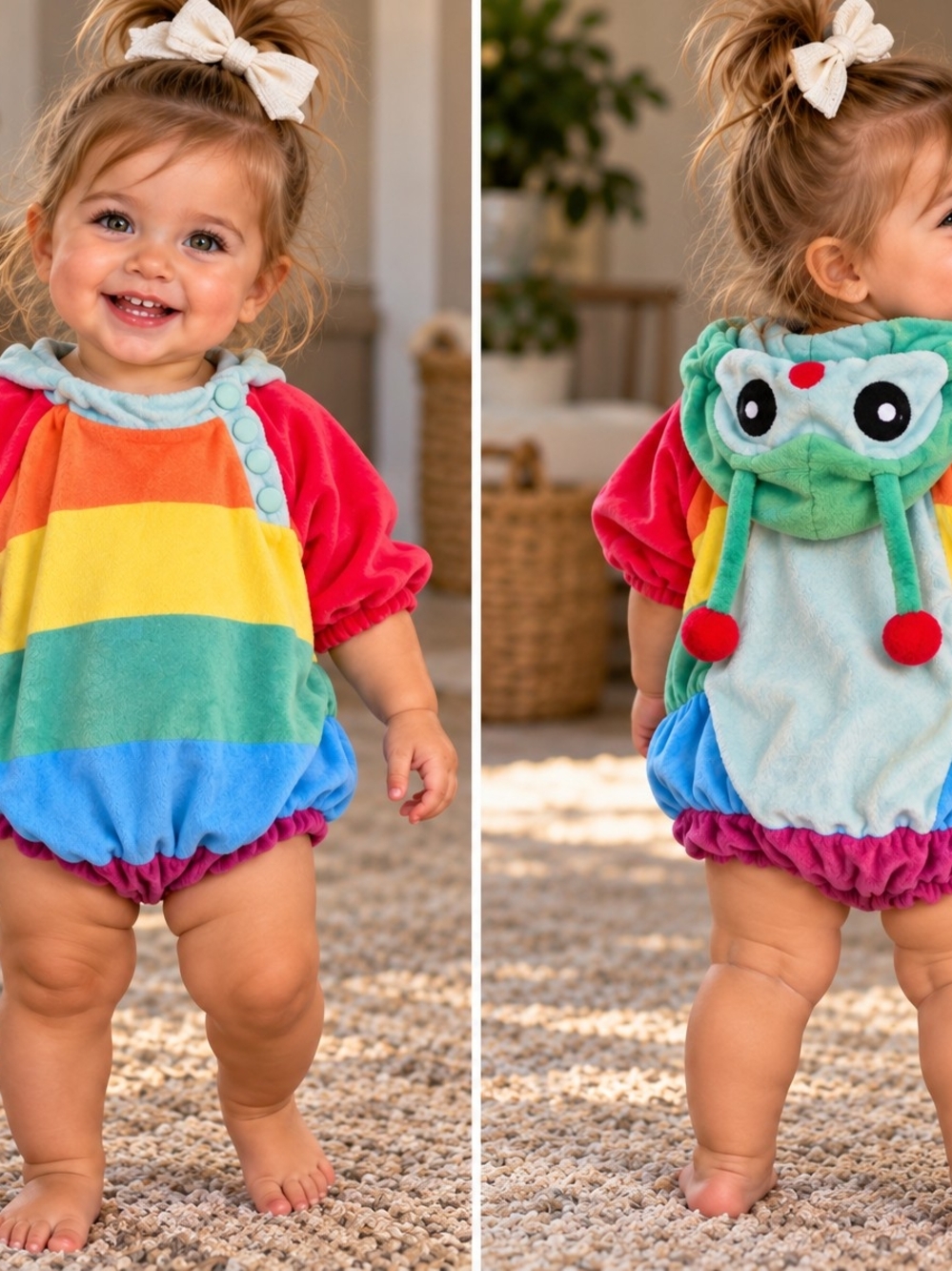 Colorful Rainbow Plush Bug Costume